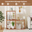 3 Cube Bookcases Solid Wood Stacking Storage Organizers with Open Slatted Design