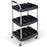 3 Layer Detailing Tool Utility Cart Tool Organizer Mobile Rolling Cart with Multiple Divider-Black