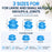 EDGE™ Cupping Set Blue, 8 Cups (2L, 2M, 4S)