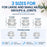 EDGE™ Cupping Set Clear, 8 Cups (2L, 2M, 4S)
