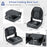 3-Pack Folding Boat Seats with 28D Soft Sponge Padding-Black
