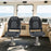 3-Pack Folding Boat Seats with 28D Soft Sponge Padding-Black