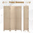 3 Panel Folding Room Divider for Home Office Bedroom Restaurant-Beige