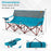 3 Person Folding Camping Chair with 2 Cup Holders Cotton Padding & Storage Bag