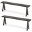 3-Person Outdoor Bench Set of 2 with 800 LBS Bearing Capacity