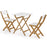 3 Piece Folding Patio Bistro Set with Foldable Design Acacia Wood Porch Chairs and Square Table