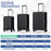 3-Piece Hardside Luggage Set (20/24/28 Inch) Lightweight with 3-Digital Lock