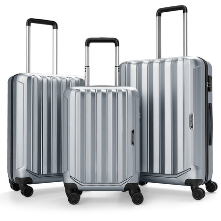3-Piece Hardside Luggage Set (20/24/28 Inch) Lightweight with 3-Digital Lock