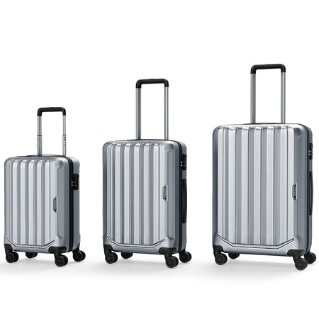 3-Piece Hardside Luggage Set (20/24/28 Inch) Lightweight with 3-Digital Lock
