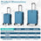 3-Piece Hardside Luggage Set Lightweight Hardside Suitcases with 8-Spinner Wheels