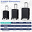 3-Piece Hardside Luggage Set Lightweight Hardside Suitcases with 8-Spinner Wheels