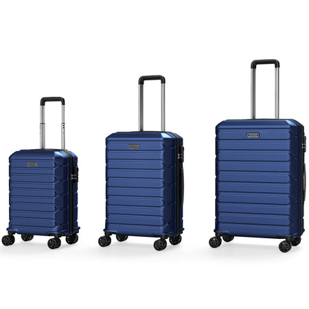3-Piece Hardside Luggage Set Lightweight Hardside Suitcases with 8-Spinner Wheels