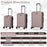 3-Piece Hardside Luggage Set Lightweight Hardside Suitcases with 8-Spinner Wheels