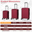 3-Piece Hardside Luggage Set Lightweight Hardside Suitcases with 8-Spinner Wheels