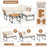 3-Piece L-Shaped Patio Furniture Set for Porch Backyard and Poolside-Beige