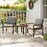 3 Piece Patio Furniture Set Outdoor Conversation Set with Coffee Table-Grey