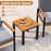 3 Piece Patio Furniture Set Outdoor Conversation Set with Coffee Table-Grey