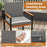 3 Piece Patio Furniture Set Outdoor Conversation Set with Coffee Table-Grey