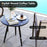 3 Piece Patio Metal Aluminum Wide Armchair and Table Set-Rusic Brown