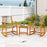 3 Piece Patio Rocking Set Acacia Wood Rocker Bistro Set with Rattan Seat and Back