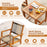 3 Piece Patio Rocking Set Acacia Wood Rocker Bistro Set with Rattan Seat and Back