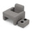 3-Piece Reading Pillow Set Extra Large Lap Desk with Coaster-Gray