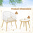 3 Pieces Outdoor Bistro PE Wicker Conversation Furniture Set-White