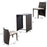 3 Pieces Cushioned Wicker Patio Bistro Set with No Assembly Needed