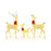 3 Pieces Lighted Family Deer Set with LED Lights and RGB Flashing Lights