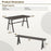 3 Pieces Outdoor Picnic Table and Benches Set for 6 People
