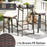 3 Pieces Outdoor Swivel Bar Set PE Rattan Bar Height Table with 2 Chairs-White