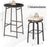 3 Pieces Outdoor Swivel Bar Set PE Rattan Bar Height Table with 2 Chairs-White