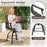 3 Pieces PE Wicker Patio Swivel Bar Set with Quick-Drying Foam-Black