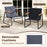 3 Pieces Patio Bistro Set Outdoor Fabric Conversation Set-Gray