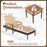3 Pieces Patio Chaise Lounge Set for Poolside Backyard Porch