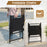 3 Pieces Patio Folding Conversation Chairs and Table-Black