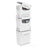 3 Pieces Plastic Storage Bins Stackable with Front Door and Side Handles-White