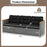 3-Seat Patio Couch Sofa PE Rattan Loveseat Furniture Set with Deep Seating and Cushion-Mix Grey