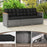 3-Seat Patio Couch Sofa PE Rattan Loveseat Furniture Set with Deep Seating and Cushion-Mix Grey