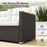 3-Seat Patio Couch Sofa with Deep Seating and Cushion-White