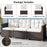 3-Seat Patio Couch Sofa with Deep Seating and Cushion-White