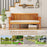 62.5 Inches Patio 3-Seat Wood Bench with Soft Seat Cushions-White