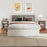 3-Tier End Table Set of 2 Side Table with Storage Shelves Metal Frame-Rustic Brown