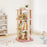 3-Tier Freestanding Corner Toddler Book Rack with 12 Sectors-Pink