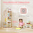 3-Tier Freestanding Corner Toddler Book Rack with 12 Sectors-Pink