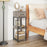 3 Tier Tall Plant Stand with Drawer Anti-tipping Devices-Gray