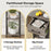 3 Tier Tall Plant Stand with Drawer Anti-tipping Devices-Gray