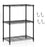 3-Tier Metal Storage Shelving Unit with V-Shaped Wire Rack and 450 LBS Capacity-Black