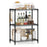 3-Tier Metal Storage Shelving Unit with V-Shaped Wire Rack and 450 LBS Capacity-Black