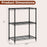 3-Tier Metal Storage Shelving Unit with V-Shaped Wire Rack and 450 LBS Capacity-Black
